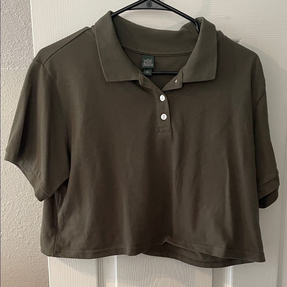 Wild Fable Olive Green Crop Top
